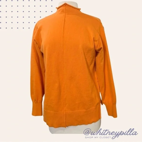 Mock neck long sleeve soft & cozy lounge sweater orange Women’s Medium - Picture 1 of 8